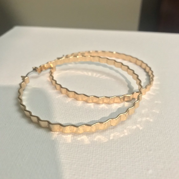 Gold Hoop Earrings - Picture 3 of 8